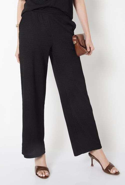 Women Textured Trousers