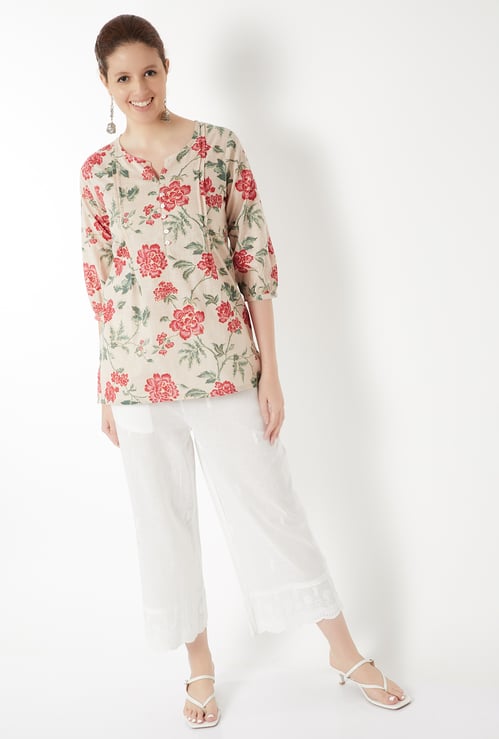 Women Floral Print Kurti