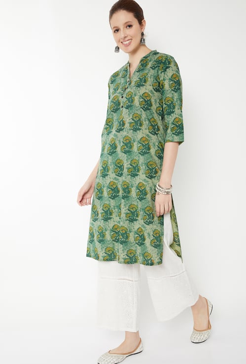 Women Floral Printed Straight Kurta