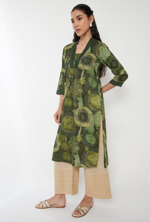 Women Printed Straight Kurta