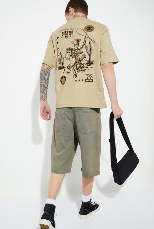 URB_N Men Toy Story Print Oversized T-Shirt