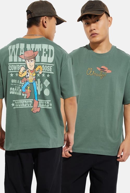 URB_N Men Woody Print Oversized T-shirt