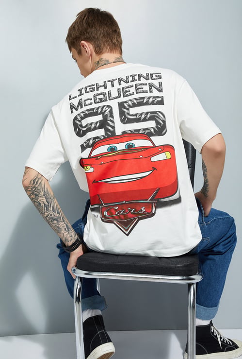 URB_N Men Cars Printed Oversized T-shirt