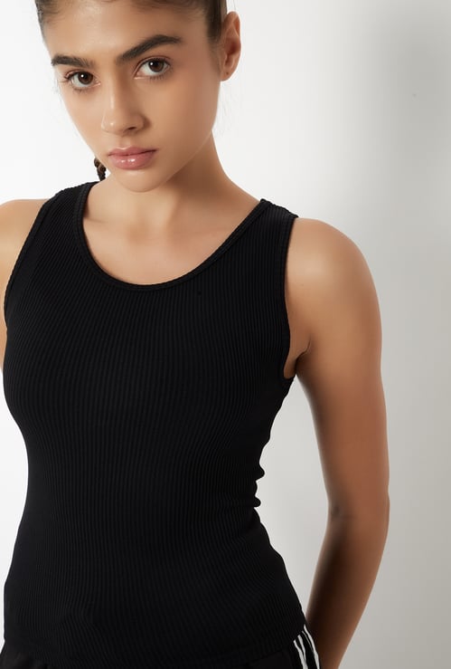 Women Ribbed Active Tank Top