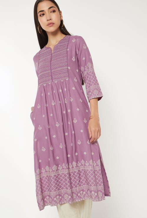 Women Embroidered A-line Kurta