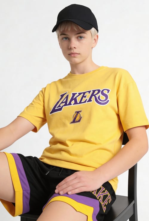 Boys Lakers Print Short Set