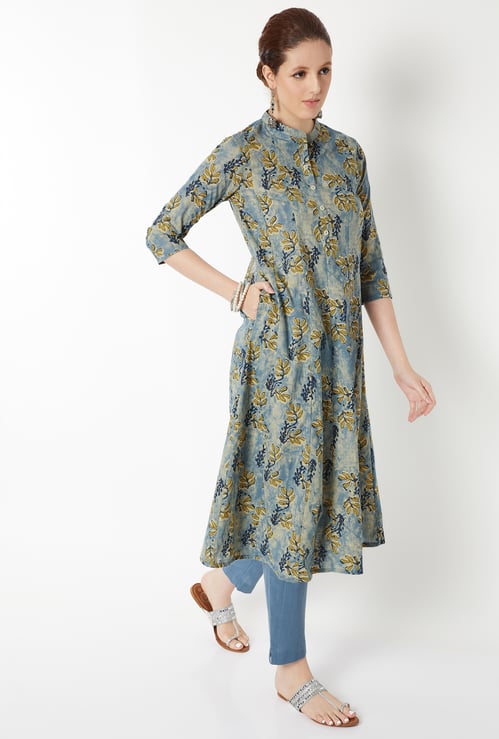 Women Floral Print A-line Kurta Set