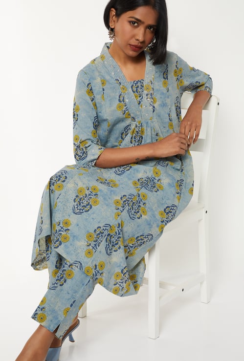 Women Floral Printed A-line Kurta Set