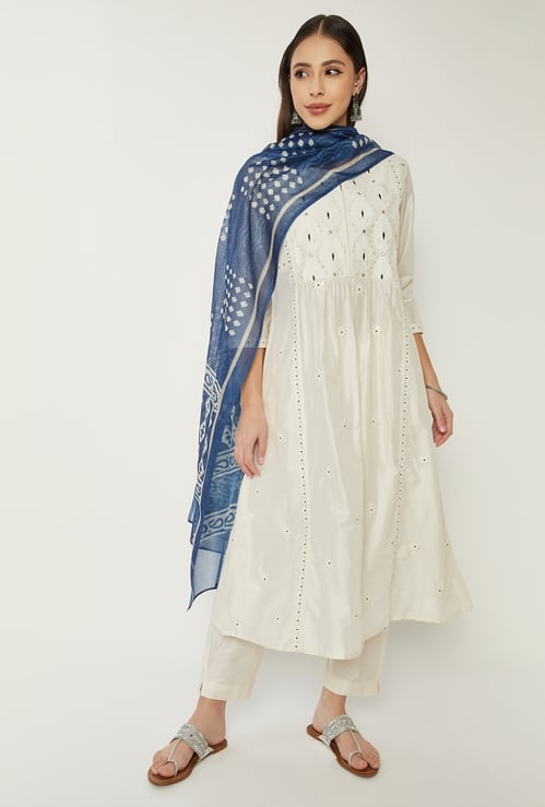 Women Embroidered A-Line Kurta Set