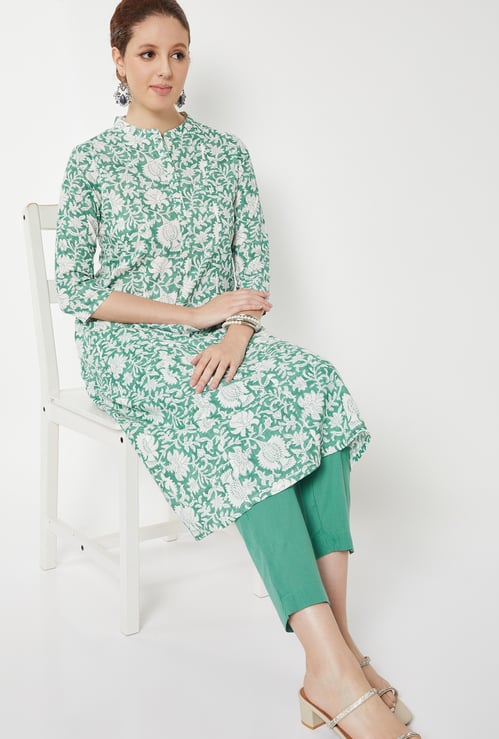 Women Floral Print A-line Kurta Set