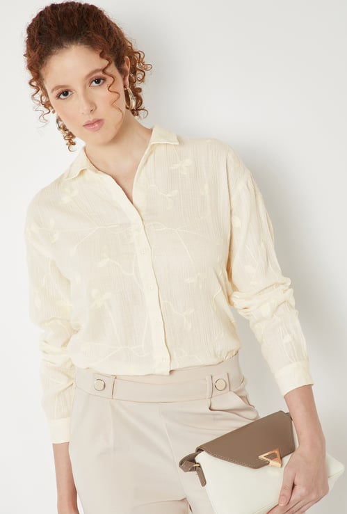 Women Embroidered Regular Fit Shirt