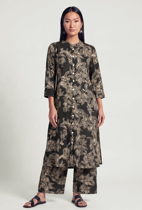 Women Floral Print Straight Kurta