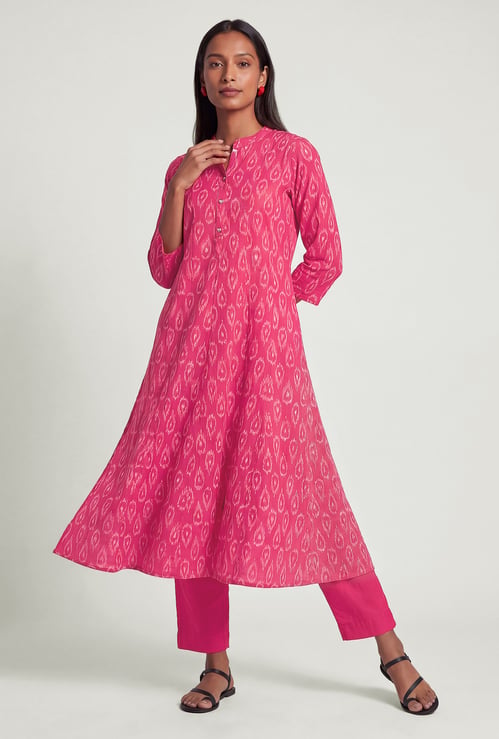 Women Printed Kalidar Kurta Set