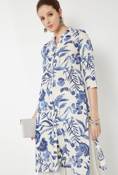 Women Floral Print Straight Kurta