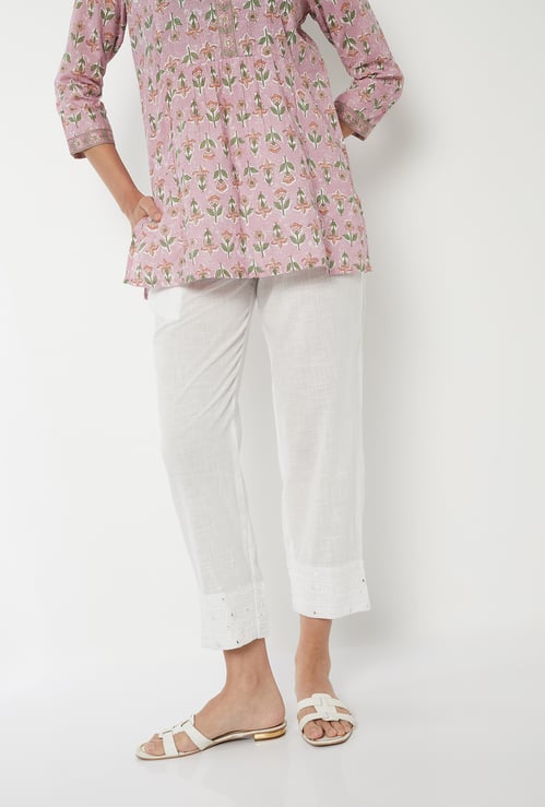 Women Embroidered Straight Pants