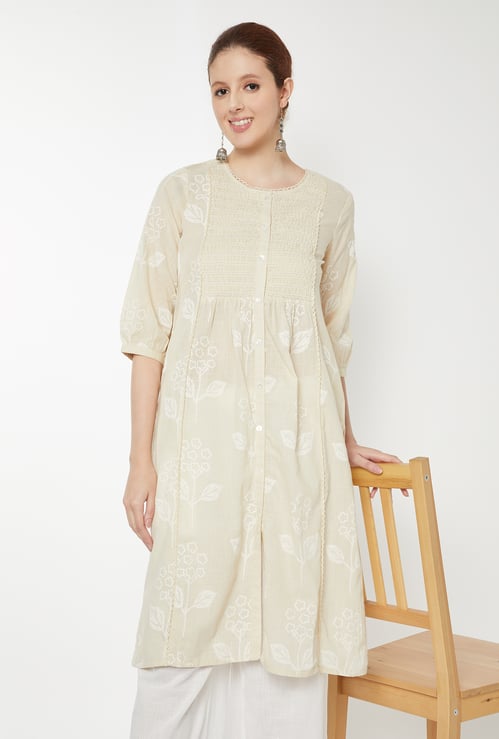 Women Embroidered Straight Kurta