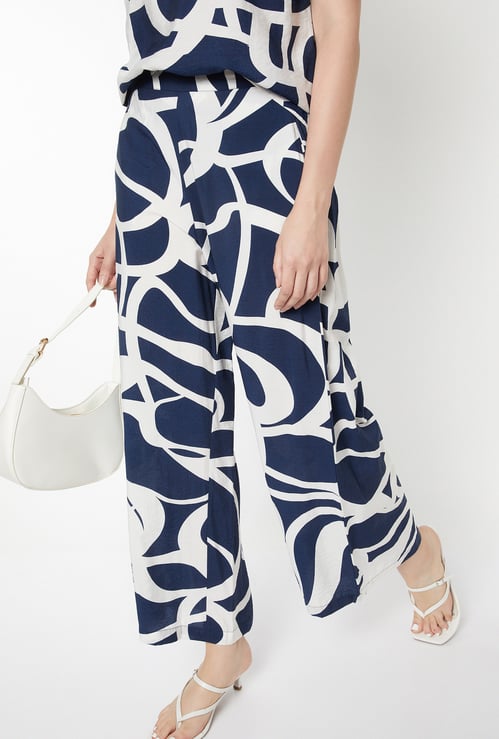 Women Printed Wide Leg Trousers