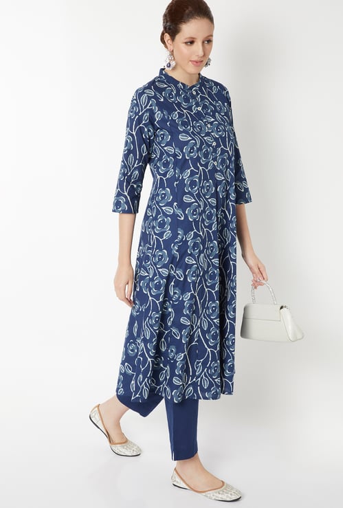 Women Floral Print A-line Kurta Set