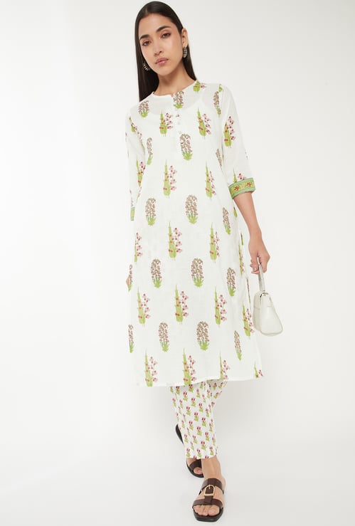Women Ethnic Printed Straight Kurta Set