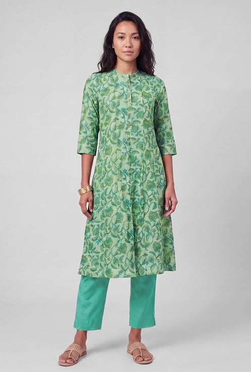 Women Floral Print Kalidar Kurta Set