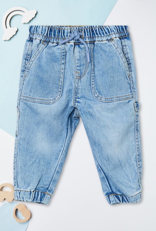 Boys Washed Denim Joggers