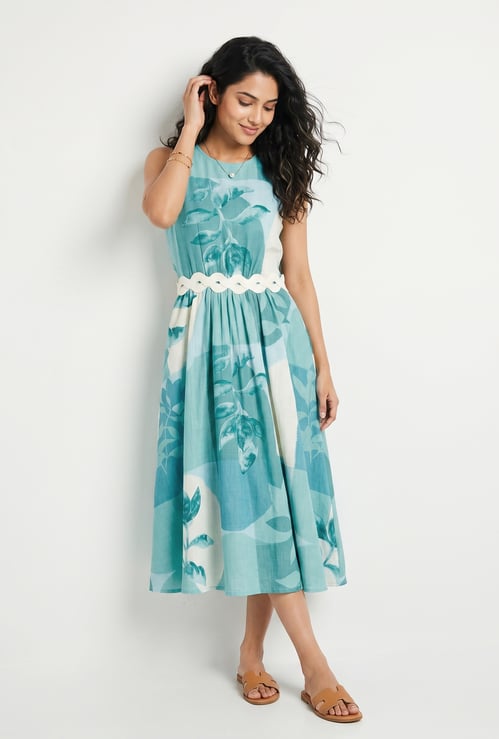 Women Printed Midi Dress