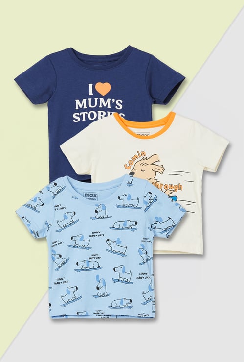 Boys Printed T-shirt - Pack of 3
