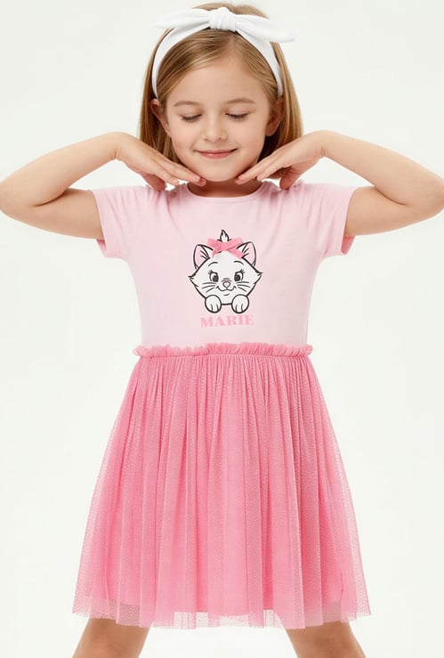 Girls Marie Printed Tulle Dress