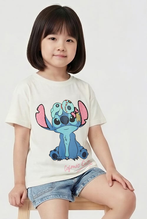 Girls Lilo & Stitch Print T-shirt
