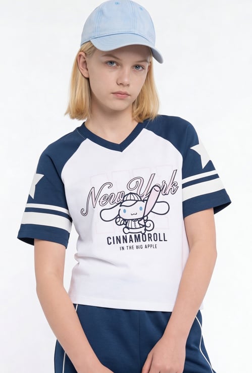 Girls Cinnamoroll Print T-shirt