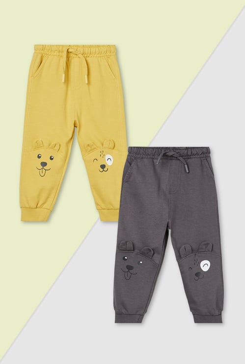 Boys Printed Joggers - Pack of 2