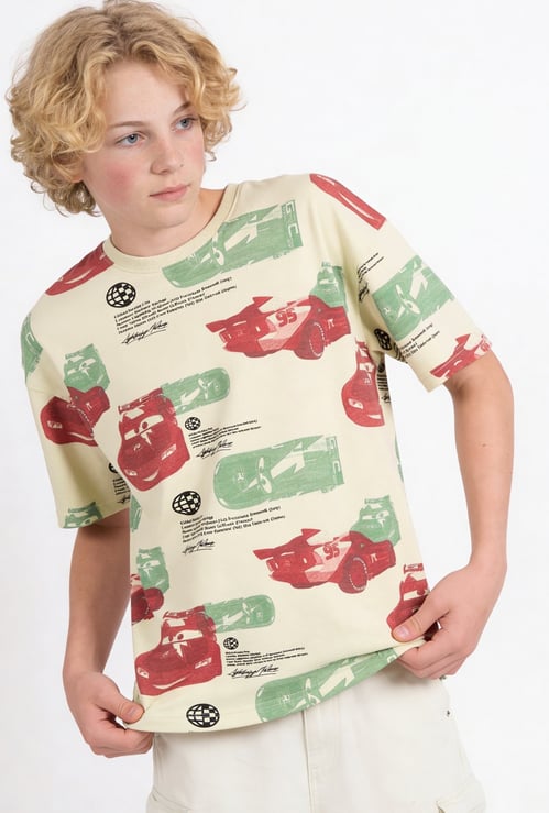 Boys Cars Print T-shirt