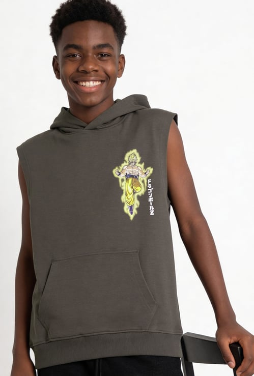 Boys Dragon Ball-Z Printed Hooded T-shirt