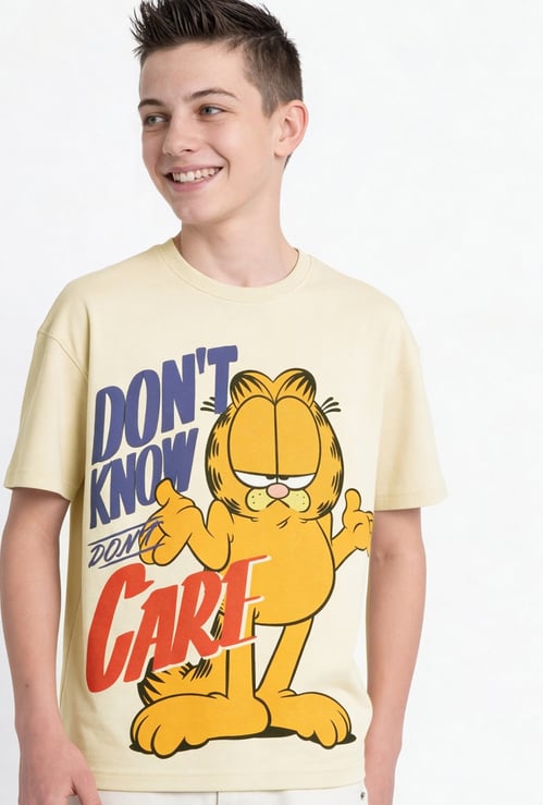 Boys Garfield Print Oversized T-shirt