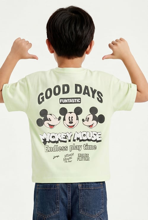 Boys Mickey Mouse Print T-shirt