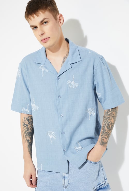 URB_N Men Embroidered Shirt