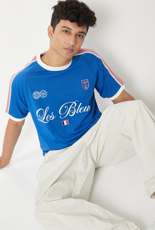 Men Football Printed T-shirt