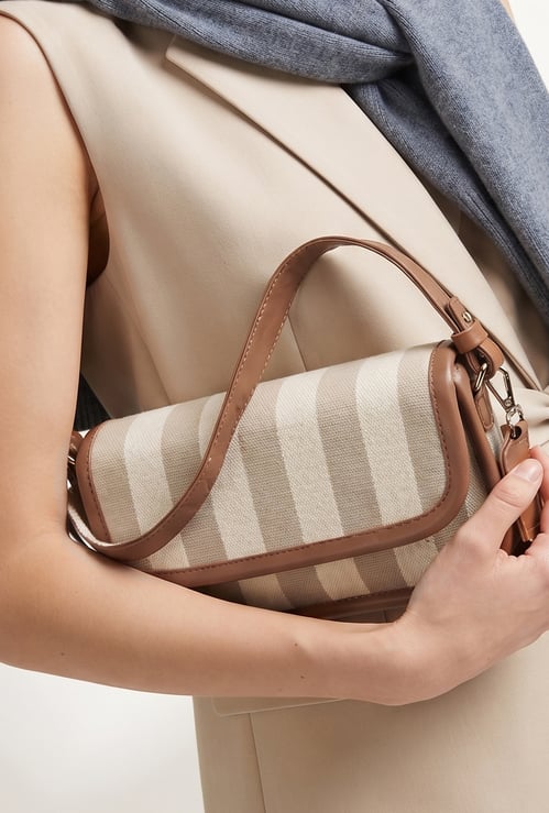 Women Striped Shoulder Bag