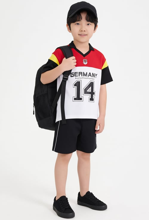 Boys Printed Polo T-shirt