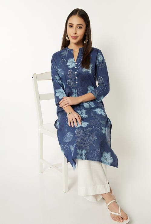Women Floral Print Straight Kurta