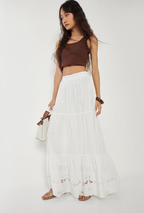 Women Schiffili Tiered Long Skirt