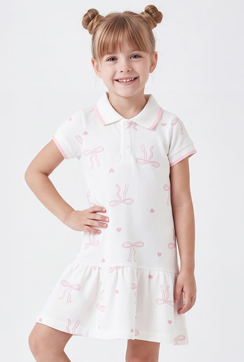 Girls Printed Shirt Dress