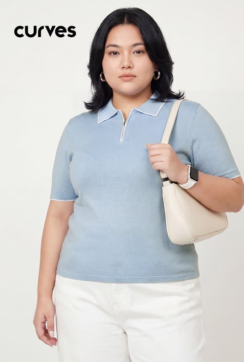 Women Knit Polo T-shirt