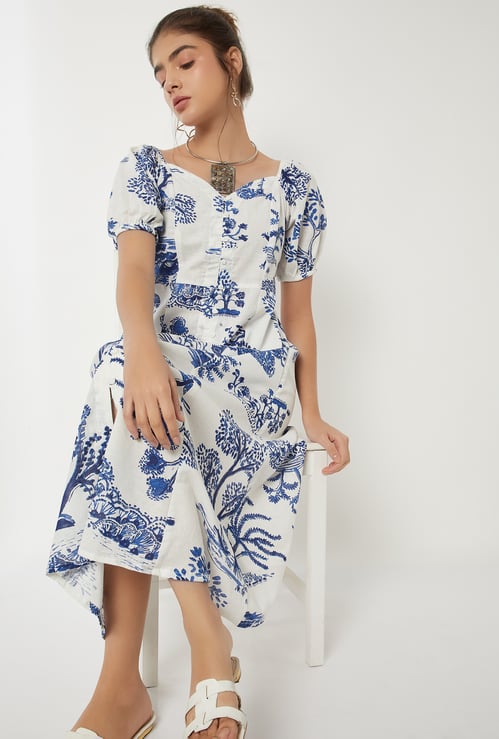 Women Printed A-line Dress