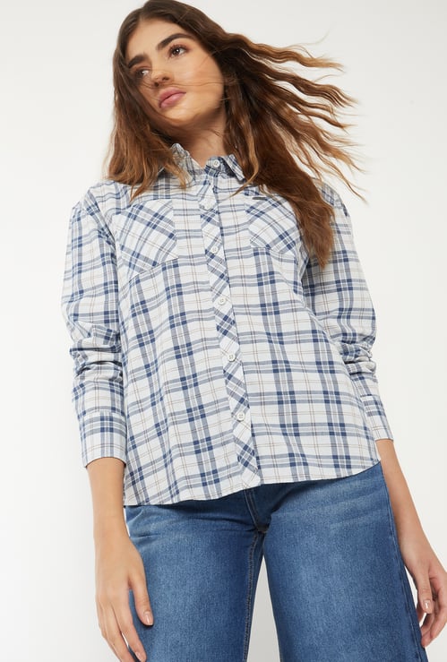 Women Checked Slim Fit Shirt