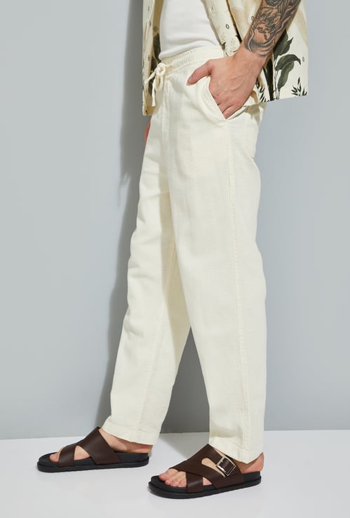 URB_N Men Textured Trousers