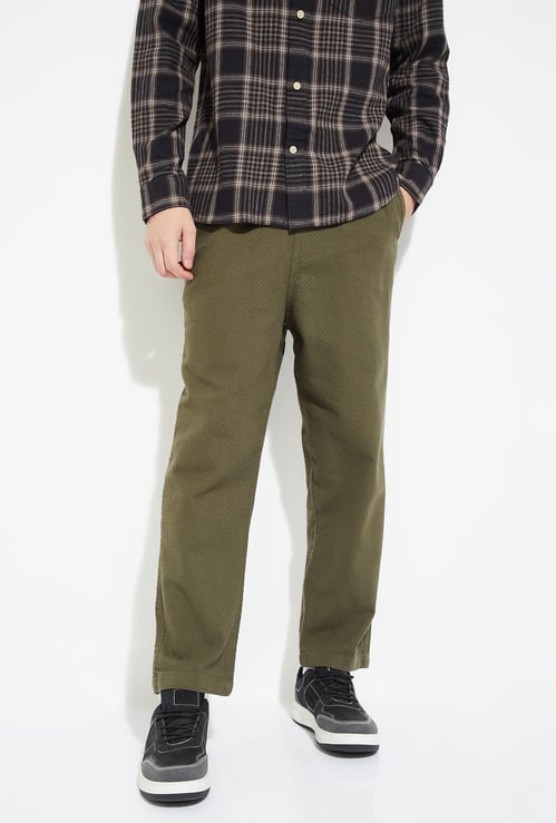 URB_N Men Textured Trousers