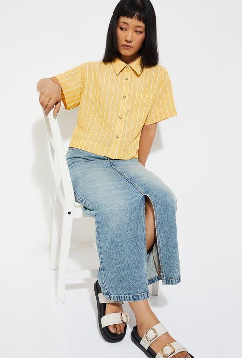 ALAYA F x URB_N Women Striped Shirt
