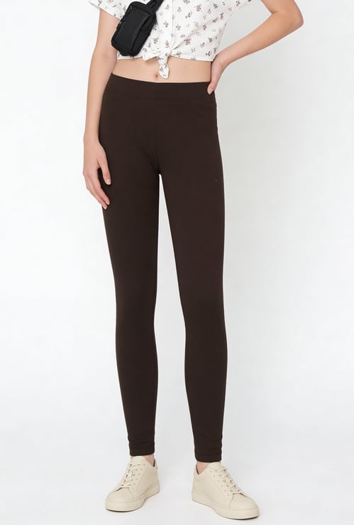 Girls Ribbed Leggings