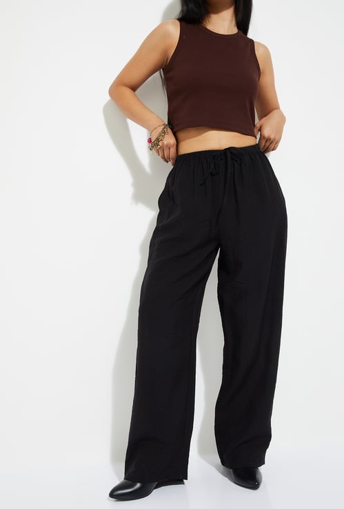 ALAYA F x URB_N Textured Pull On Trousers